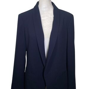 LILA ROSE Women's size Medium Navy blue lined open front blazer